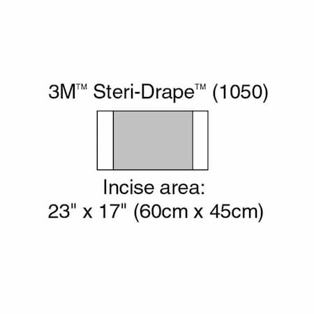 3M Steri-Drape Surgical Drape Large Incise Drape 17 W X 23 L Inch Sterile, 40PK 1050